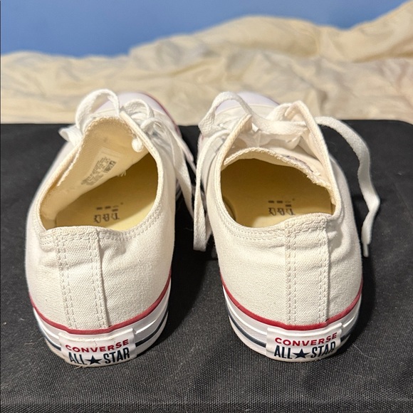 Converse All Star Cream Sneakers with Red Trim - Picture 3 of 5